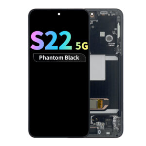 Refurbished OLED Assembly with Frame for Samsung Galaxy S22 - Phantom Black