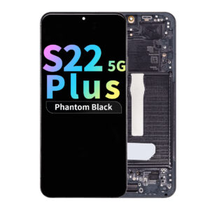Refurbished OLED Assembly with Frame for Samsung Galaxy S22 Plus - Phantom Black