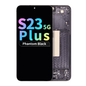 Refurbished OLED Assembly with Frame for Samsung Galaxy S23 Plus - Phantom Black