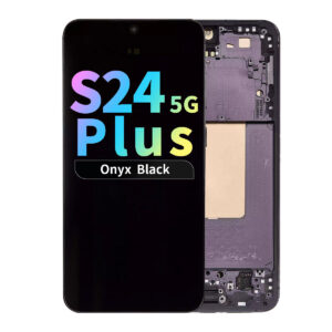 Refurbished OLED Assembly with Frame for Samsung Galaxy S24 Plus - Onyx Black