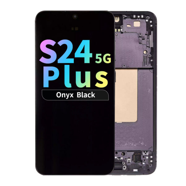 Refurbished OLED Assembly with Frame for Samsung Galaxy S24 Plus - Onyx Black